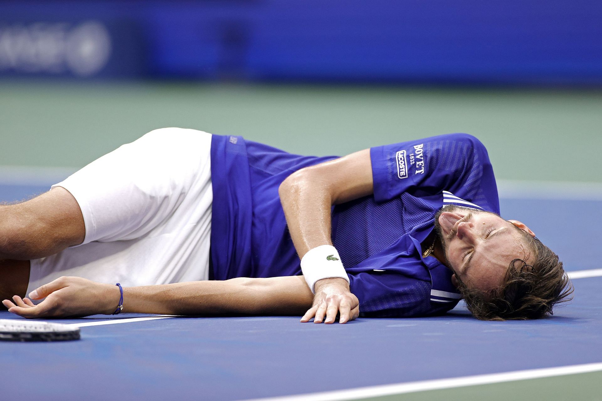 Daniil Medvedev's iconic "Dead Fish" celebration after winning the 2021 US Open